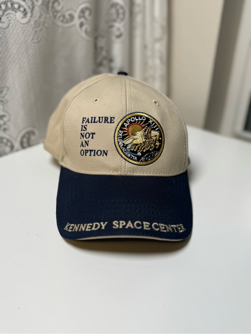 NWOT Kennedy Space Center Apollo 13. Failure is Not an Option Hat- Adjustable
